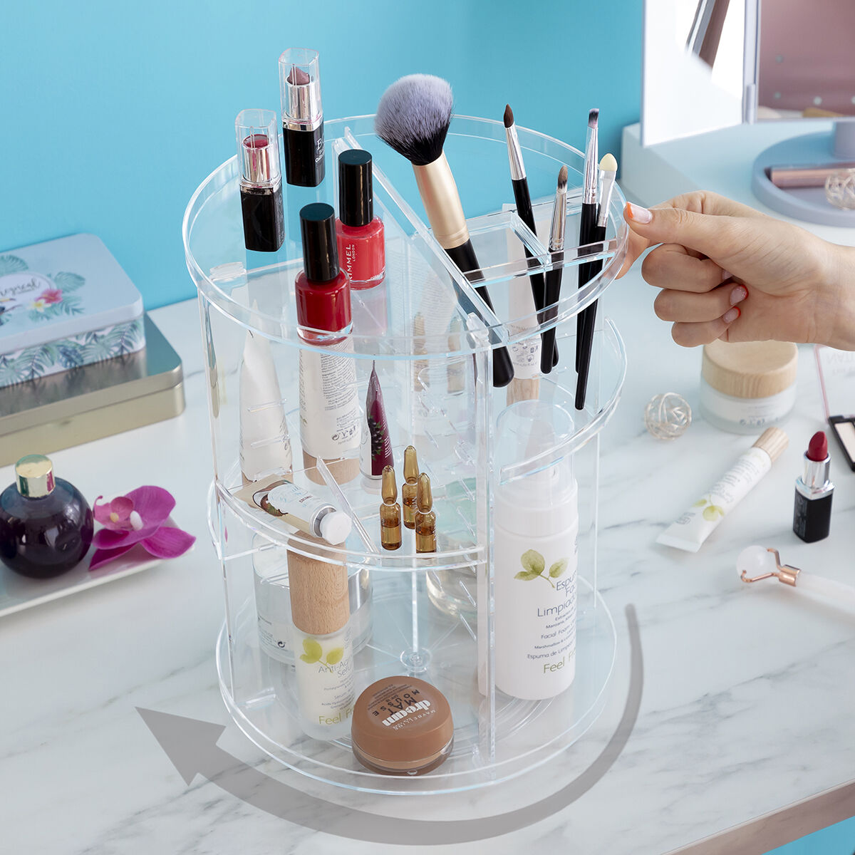 Rotating Make-up Organiser